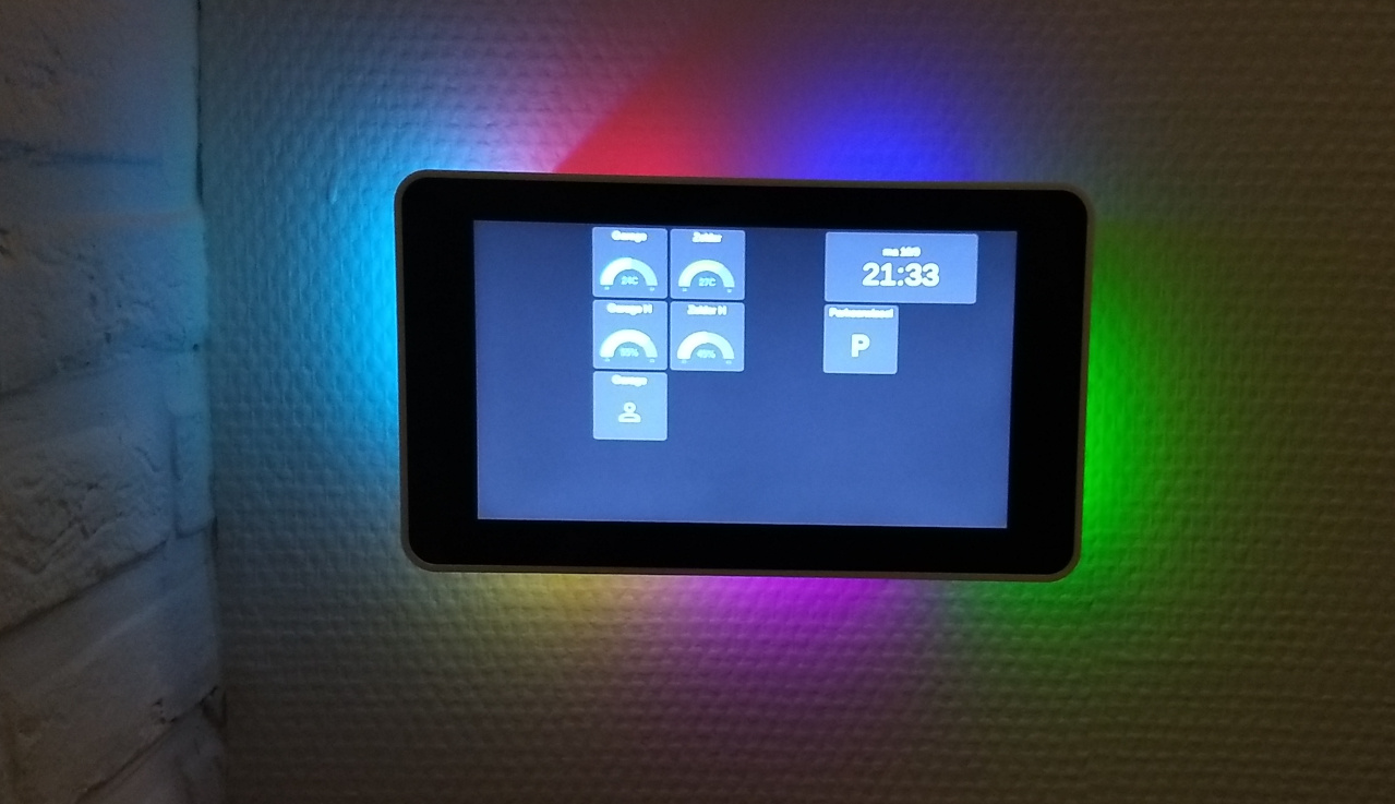 Touch display on the wall