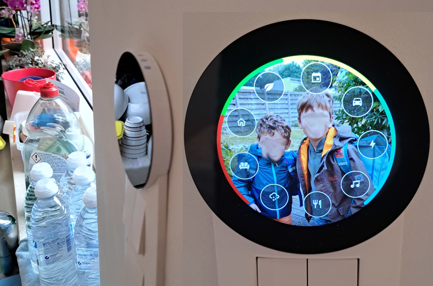 Our custom round home control panels