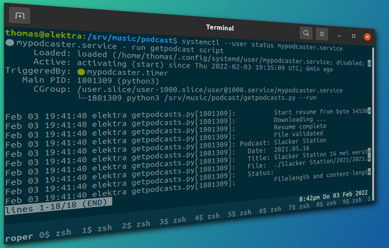 pimped terminal screenshot