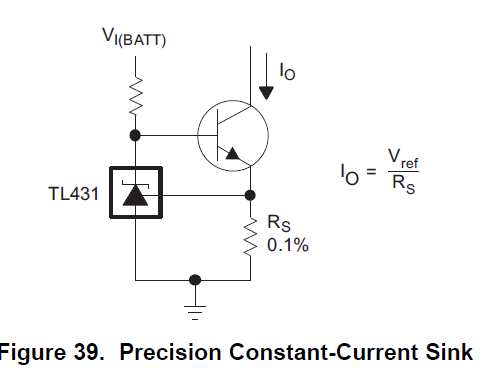 TL431 + BC547 current source